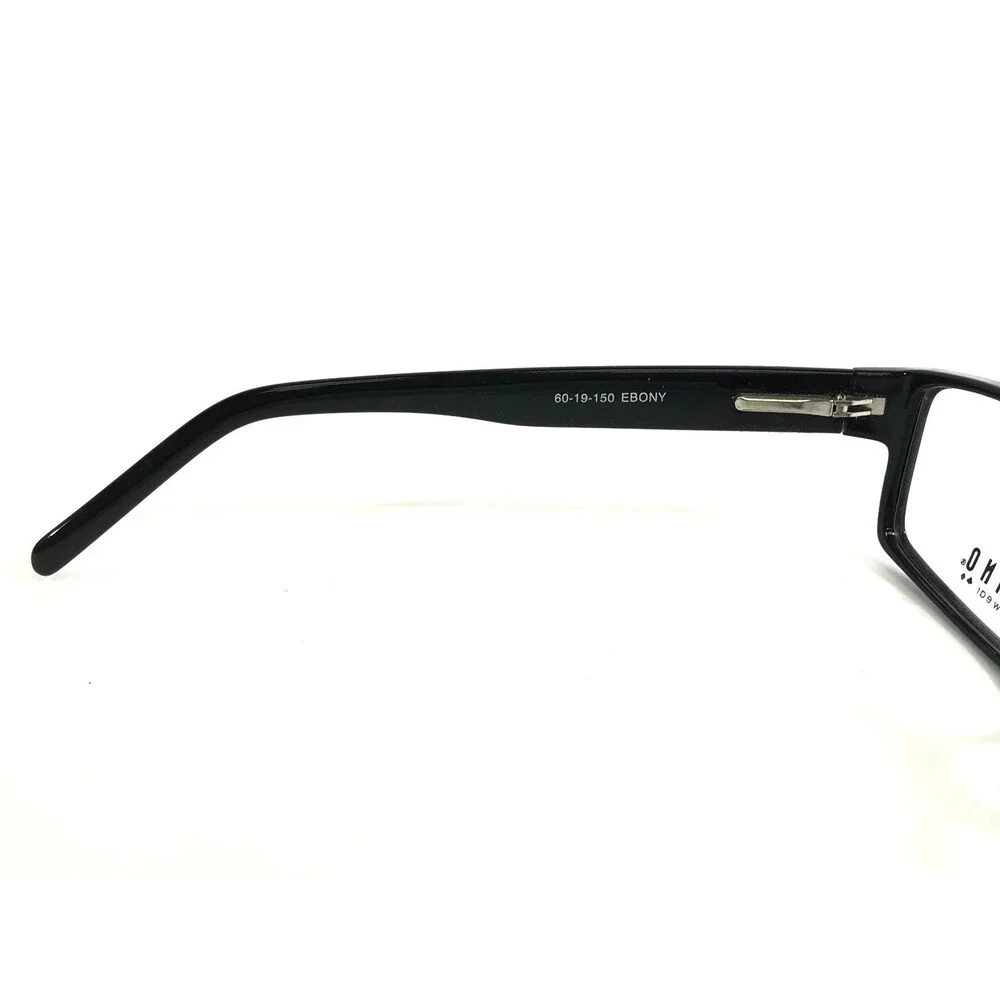 Casino Eyewear Eyeglasses Frames CLINT EBONY Black Rectangle Full Rim 60-19-150